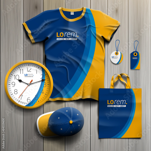 Corporate identity template and promotional gifts