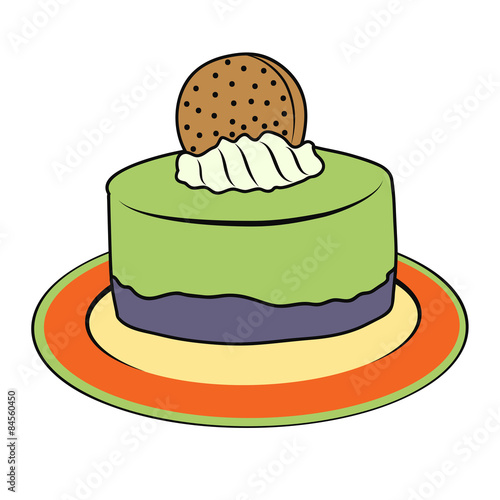 doodle cupcake on plate