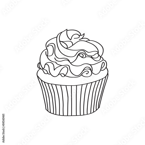 doodle cupcake