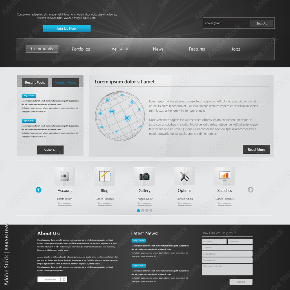 Website Template Design Vector Website Template Design Vector