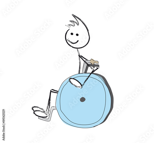 personnage en fauteuil roulant