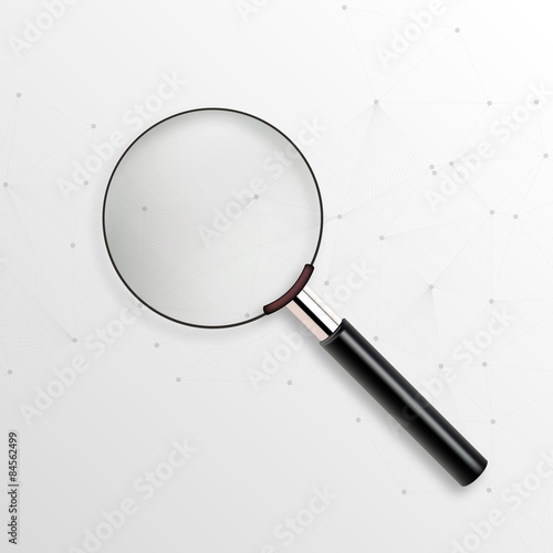 Realistic vector magnifying glass 