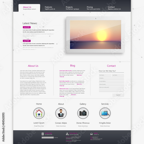 Website template Vector.