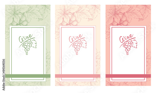 A collection of blanks of vintage wine labels