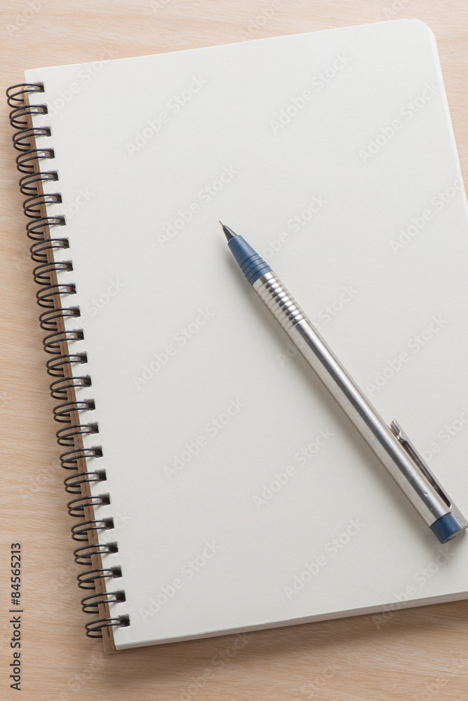 Pencil on notebook Pencil on notebook