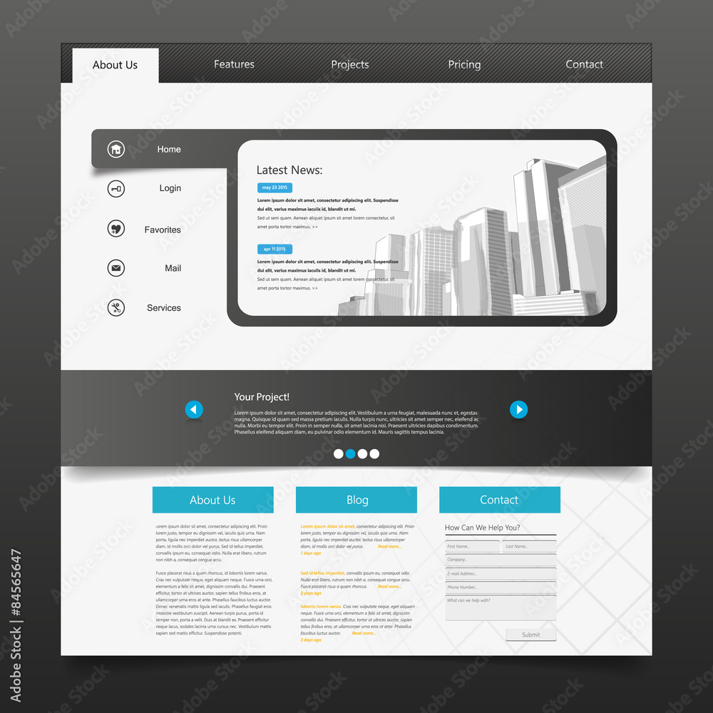 Business Website Template Eps 10 Business Website Template Eps 10