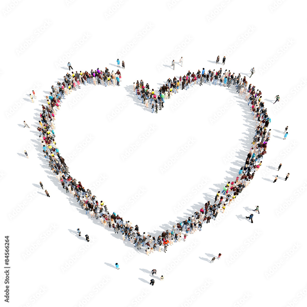 people in the shape of a heart. people in the shape of a heart.