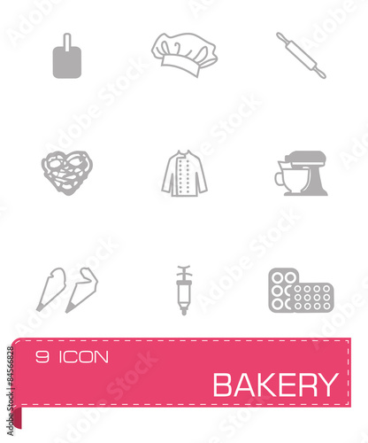 Vector Bakery icon set