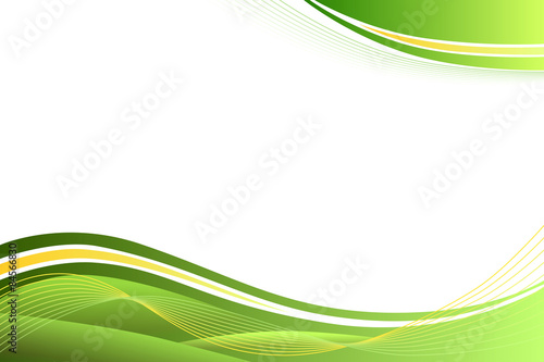 Green yellow abstract background lines waves