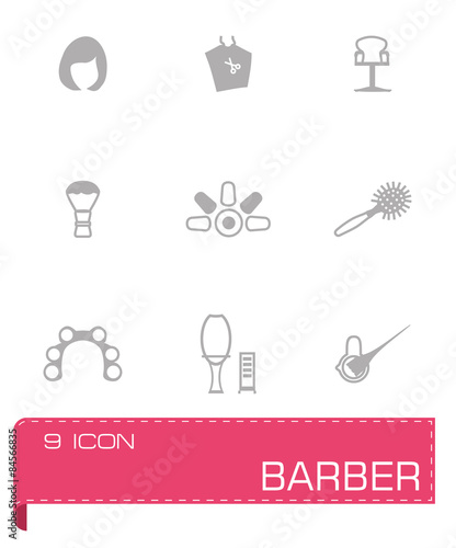 Vector Barber icon set