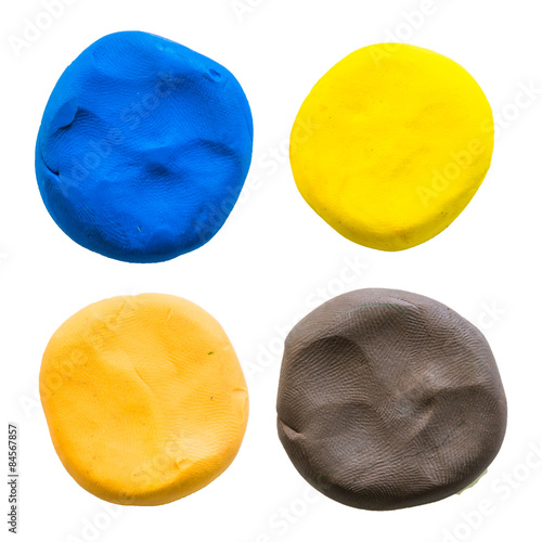 circle,modelling clay of different colors