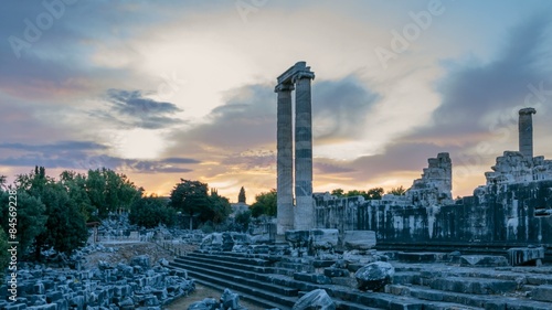 Ruins of the largest in the world Apollo temple with spectacular
