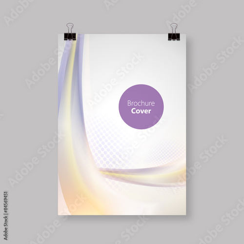 Abstract cover with colorful wave vector design