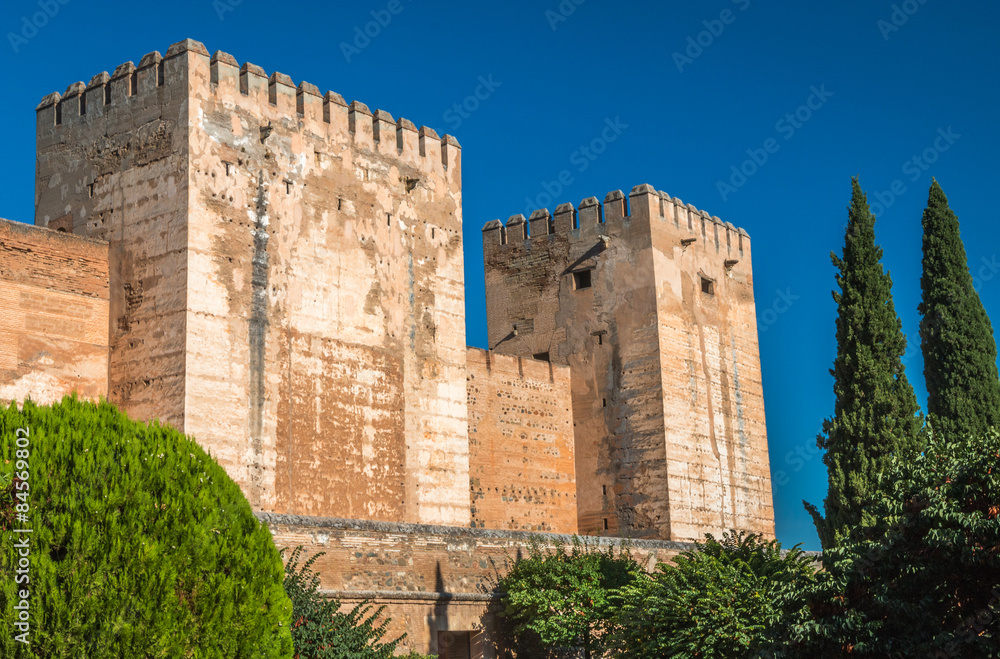Walls of Alhambra Palace Spain