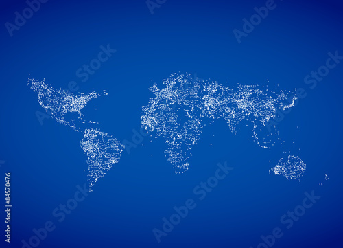 World night map Eps8, easy editable