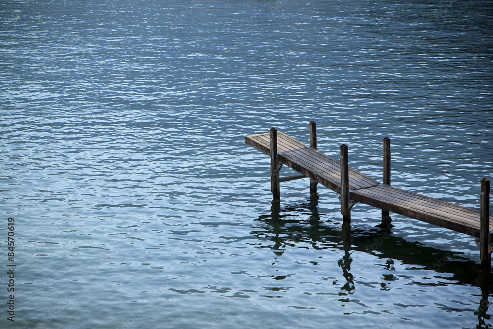 Wooden pier by the lake