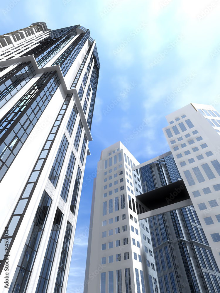 Obraz premium High-rise modern buildings