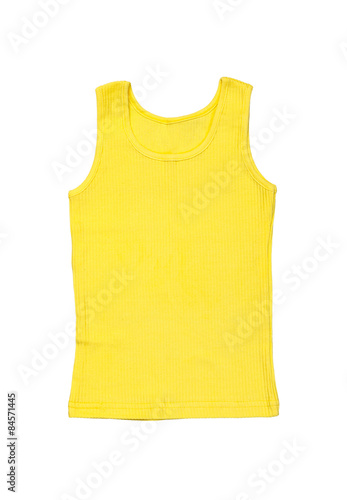 bright knitted T-shirt on white background