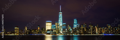 New York City Manhattan skyline panoramic image over Hudson Rive #84571693