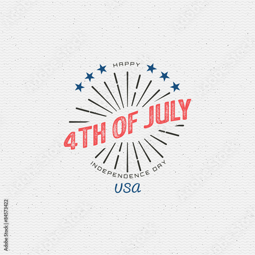 Fourth of July Independence Day USA badges logos and labels for any use