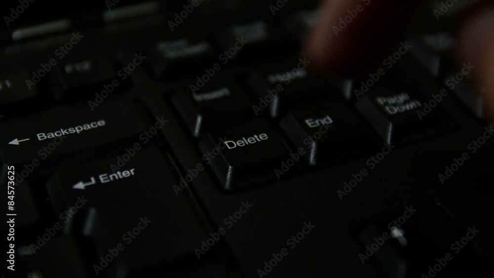 Pressing Delete on Keyboard Pressing Delete on Keyboard
