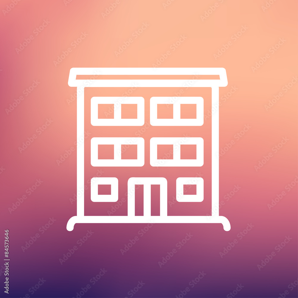 Hospital building thin line icon Hospital building thin line icon