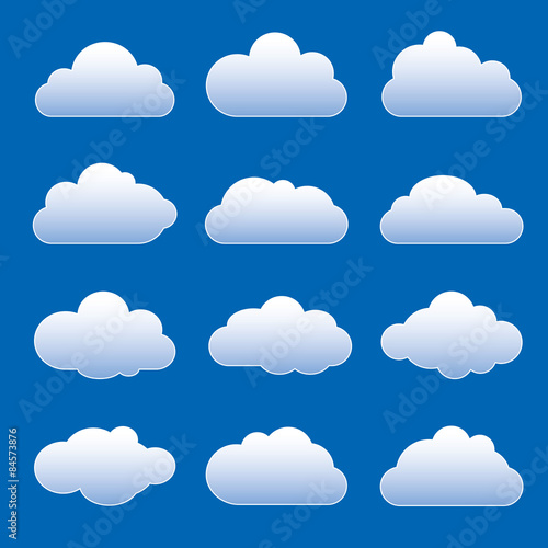 Set of Vector Design Elements. Clouds.