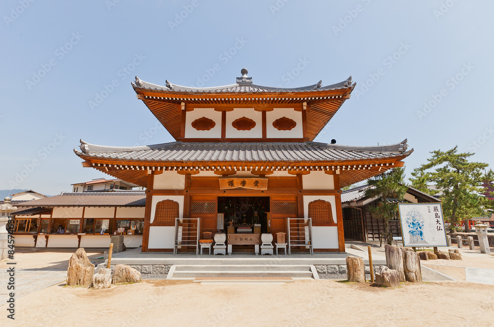 Gomado Hall of Daiganji Temple, Itsukushima island, Japan