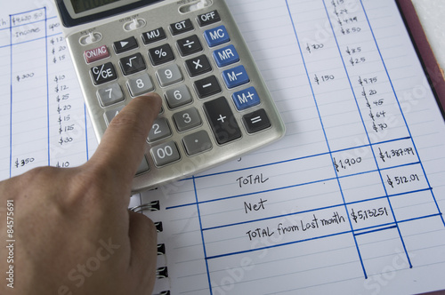 accounting add number surplus calculator calculation concept
