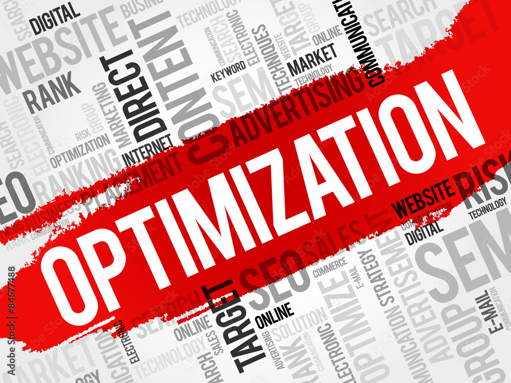 OPTIMIZATION word cloud, business concept