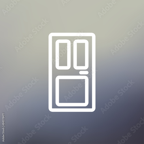 Front door thin line icon