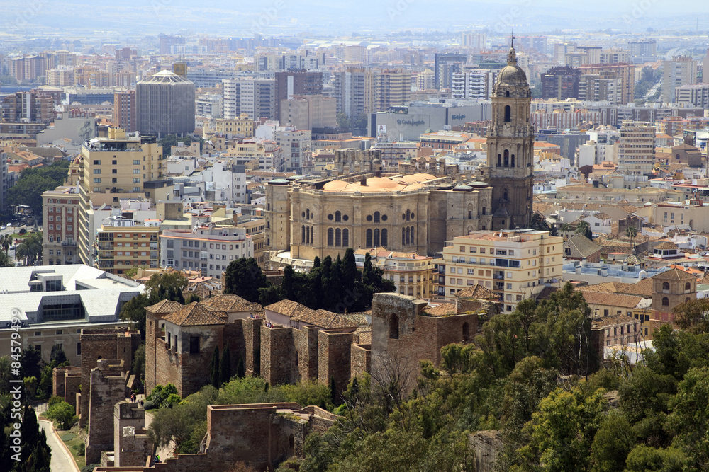 Skyline of Malaga Spain