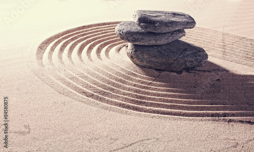 Photography zen still life for spa and massage with sand and stones for relaxation and medit