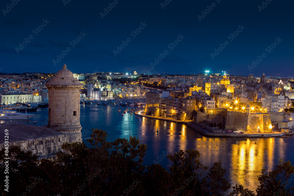 View of the three cities in Malta