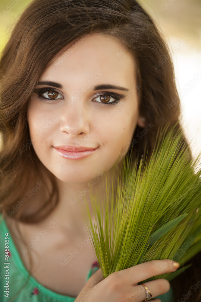 Beautiful woman face summer, skincare girl beauty Beautiful woman face summer, skincare girl beauty