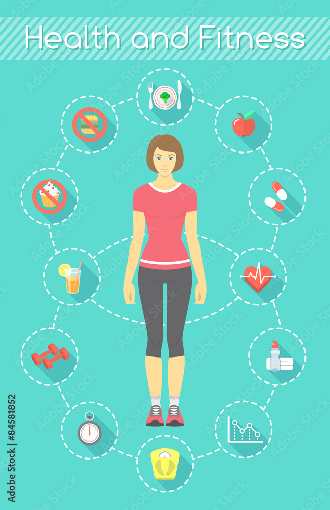 Woman Fitness Infographics Woman Fitness Infographics