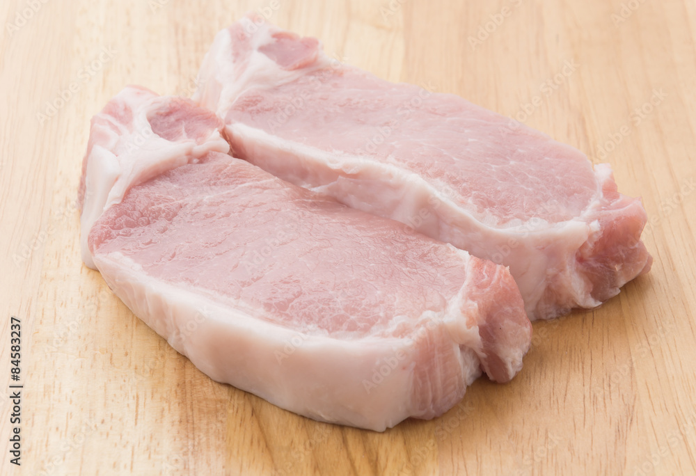 raw meat pork steak