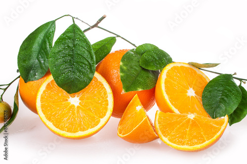 Orange fruit isolated on white background