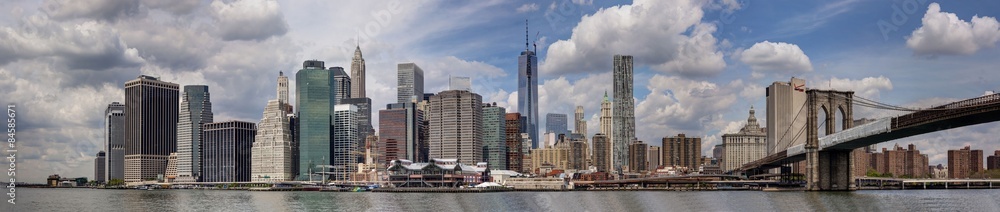 New York - Panorama di Manhattan - obrazy, fototapety, plakaty 