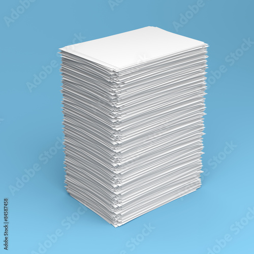 Bild auf Leinwand Pile of white paper
