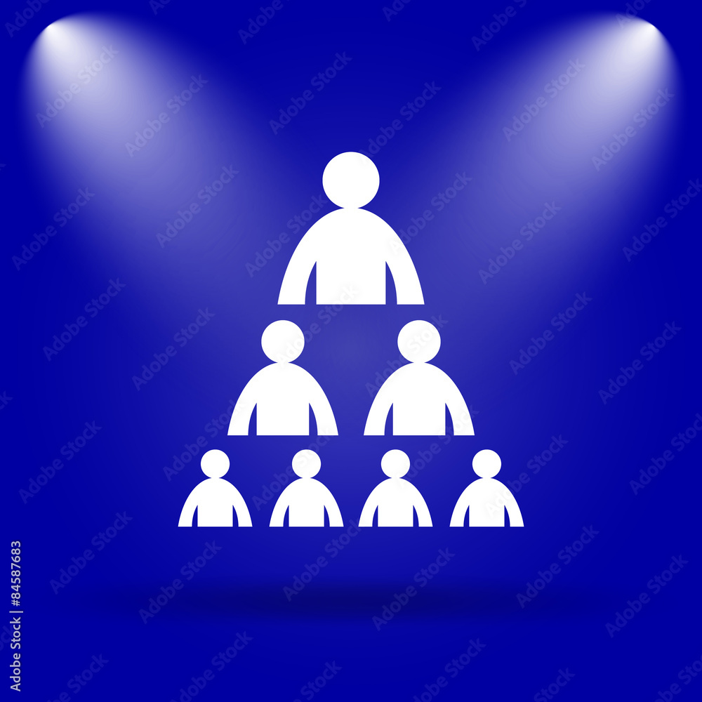 Organizational chart with people icon Organizational chart with people icon