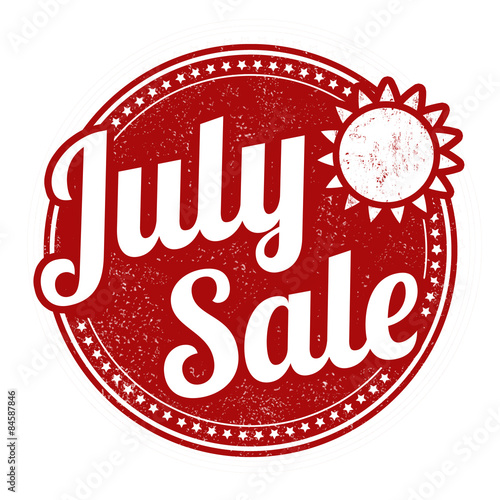 July sale stamp