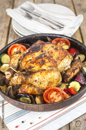 Roasted Chicken with vegetables