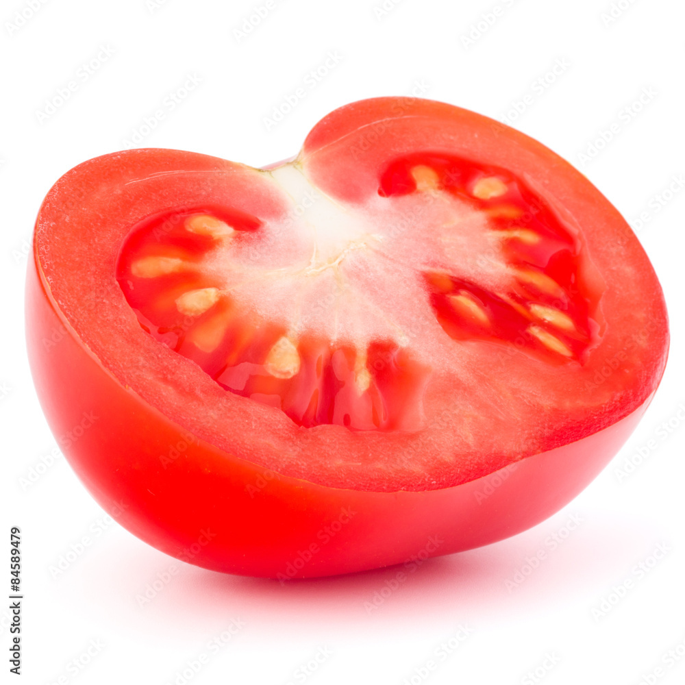 Tomato vegetable slice isolated on white background cutout Tomato vegetable slice isolated on white background cutout
