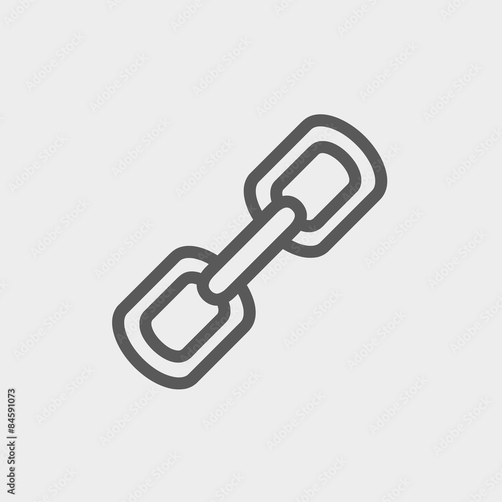 Metal chain link thin line icon Metal chain link thin line icon