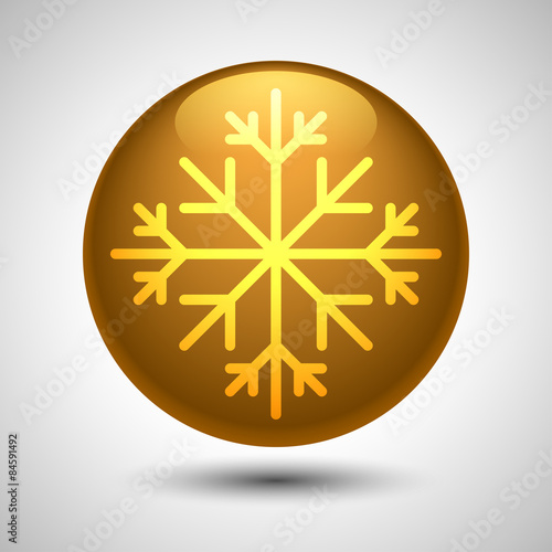 Snowflake symbol. Editable vector. Eps 10