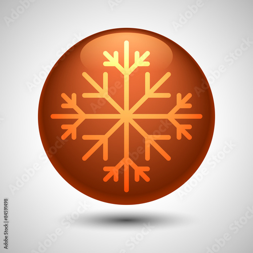 Snowflake symbol. Editable vector. Eps 10