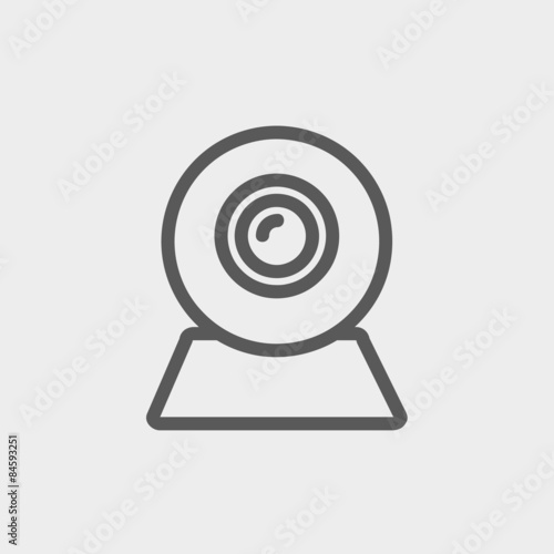 Web camera thin line icon