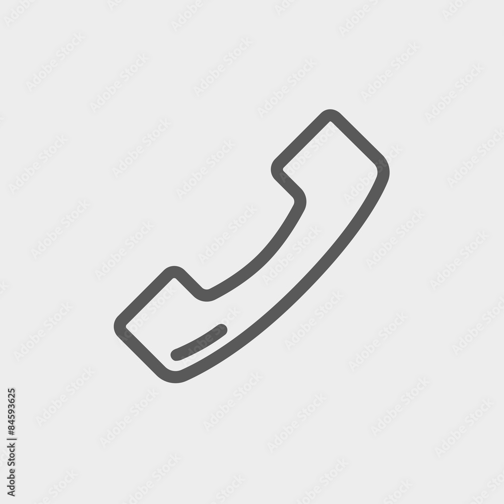 Telephone receiver thin line icon Telephone receiver thin line icon