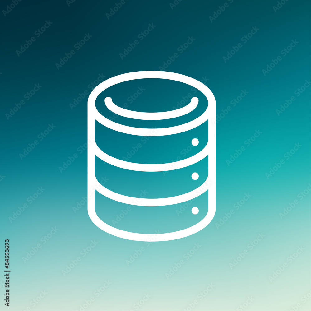 Computer Server thin line icon Computer Server thin line icon